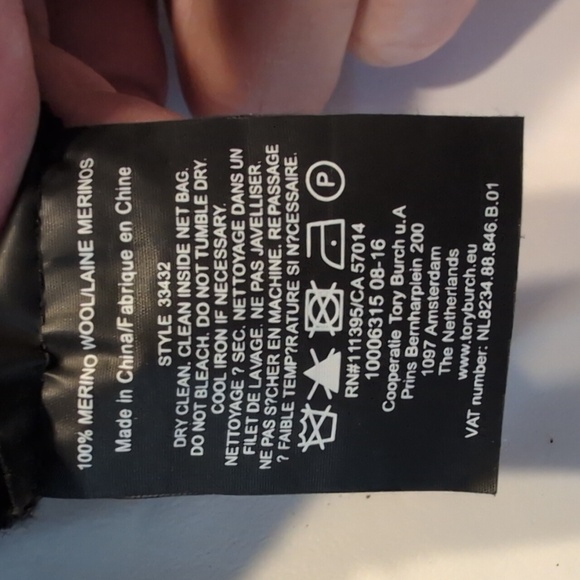 Tory Burch Black Jacinthe Black Wook Turtleneck‎ Sweater Dress Size Medium - Picture 11 of 11